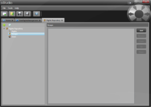 Rights file edition with oStudio